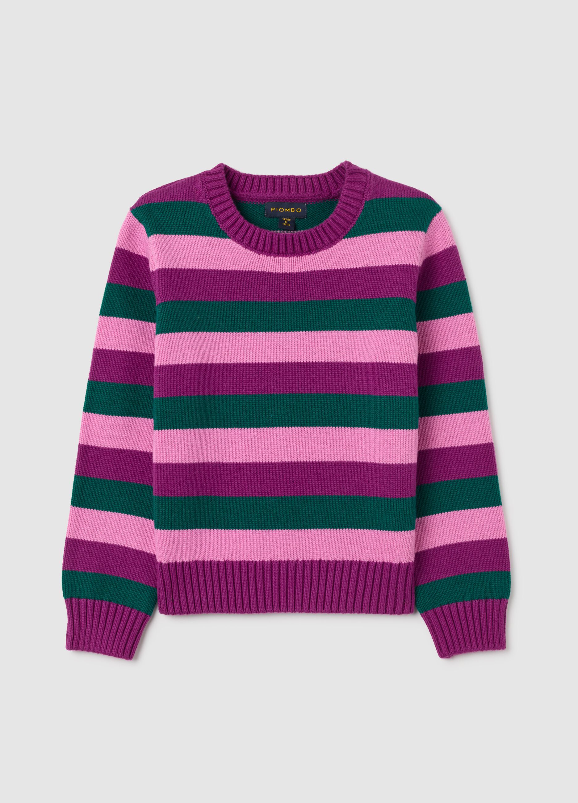 Multicolour cotton jumper for girls, regular fit