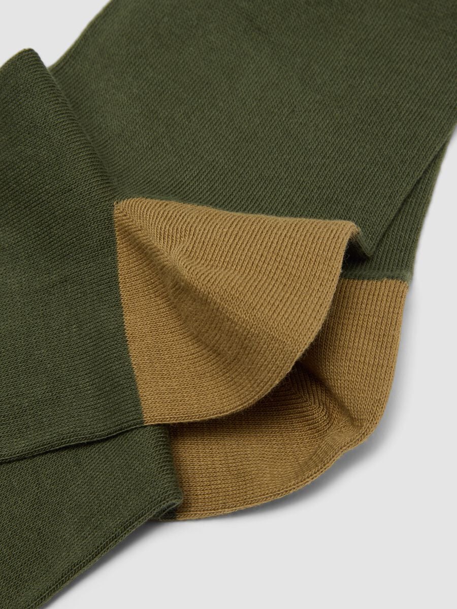 Calze corte verdi in cotone elasticizzato_2