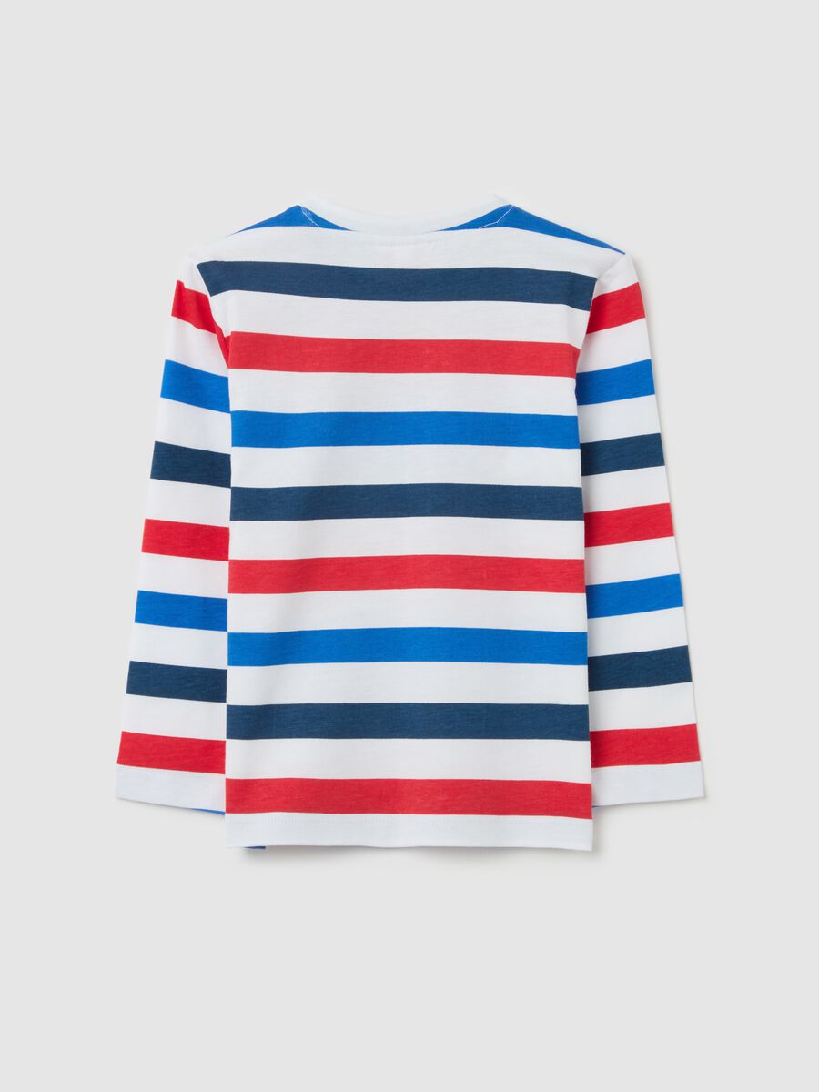 Long-sleeved striped T-shirt with Spidey print_1