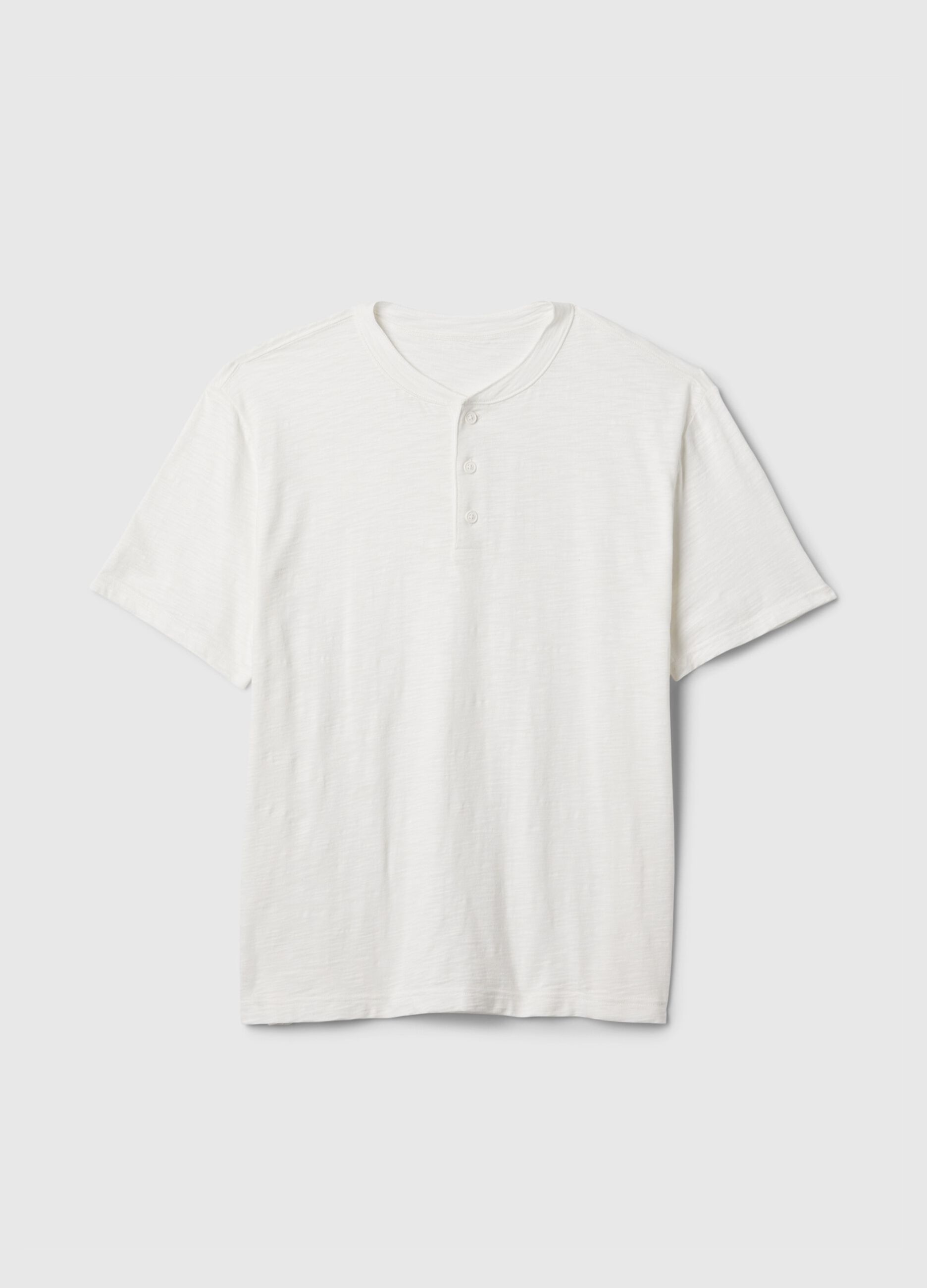 T-shirt in cotone con scollo serafino