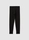 Girls' black stretchy cotton skinny leggings_4