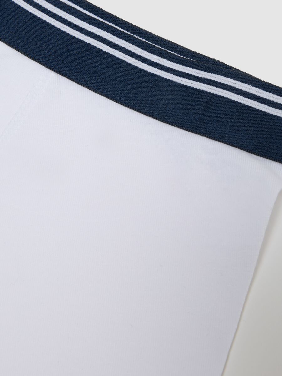 White Boys' Stretch Cotton Boxer Shorts, Regular Fit_2