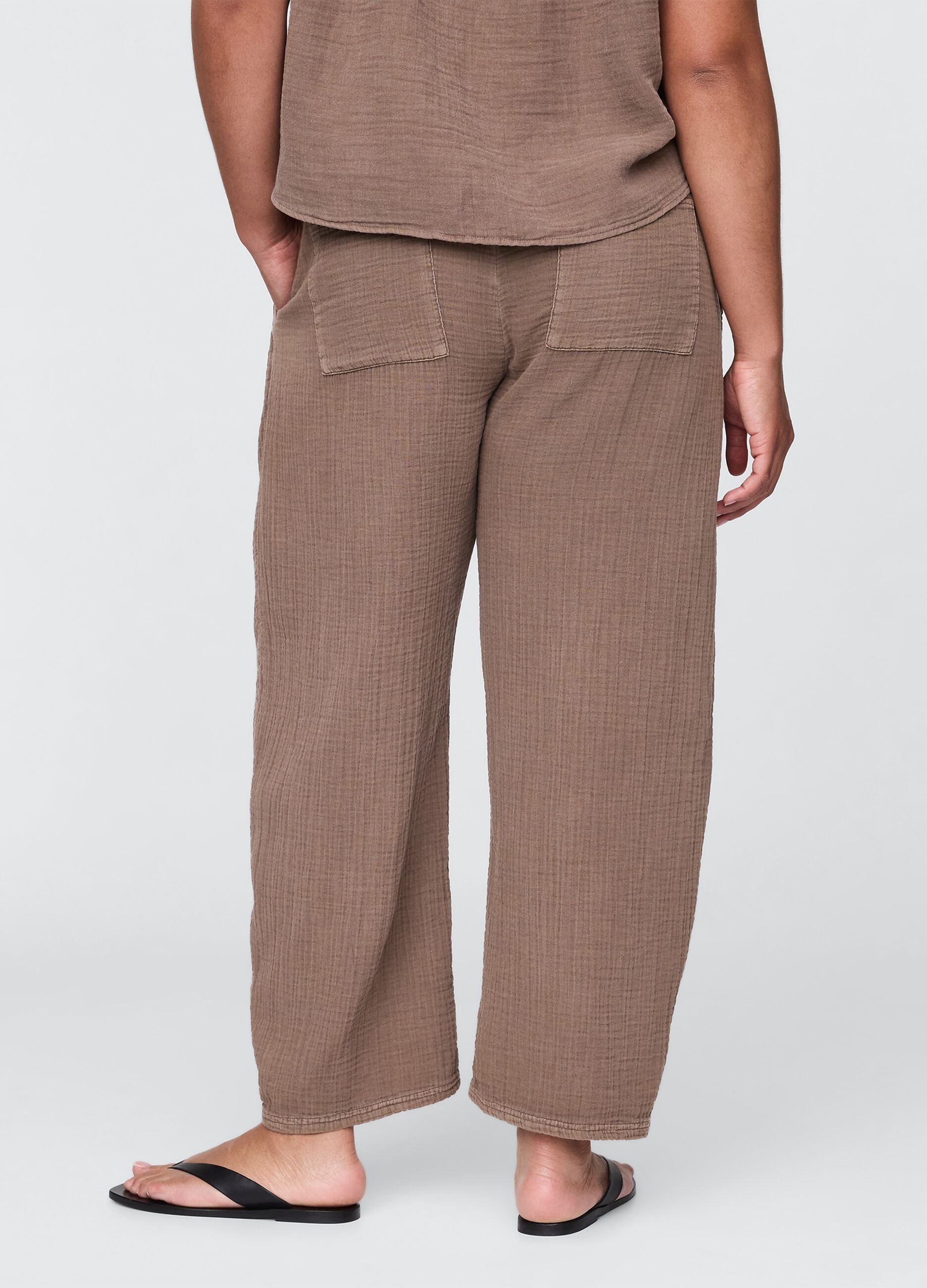 Pantalone in puro cotone marrone