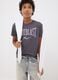 Grey pure cotton T-shirt with front print for boys_0