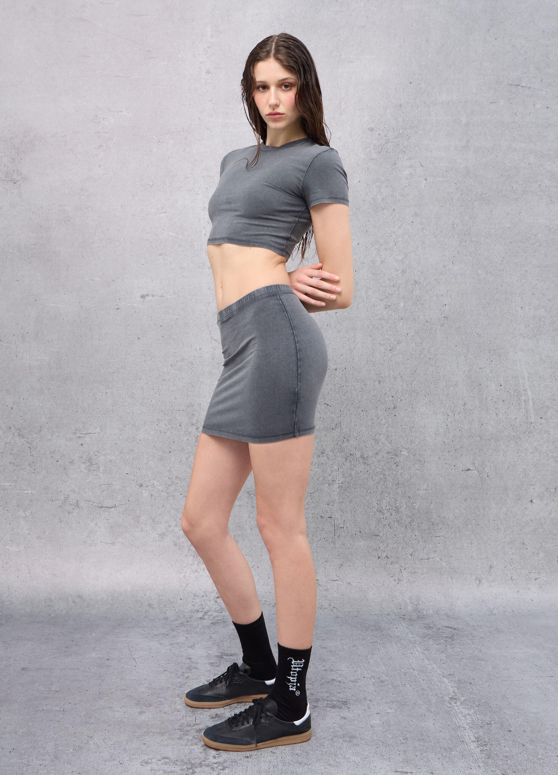 Vintage Grey Mini Skirt