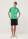 Green pure cotton short-sleeve T-shirt_1