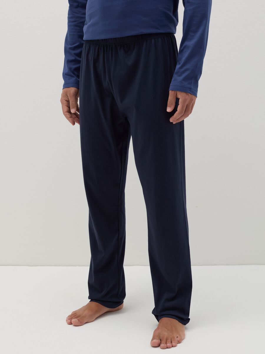 Long pyjamas with round neck in cotton_3