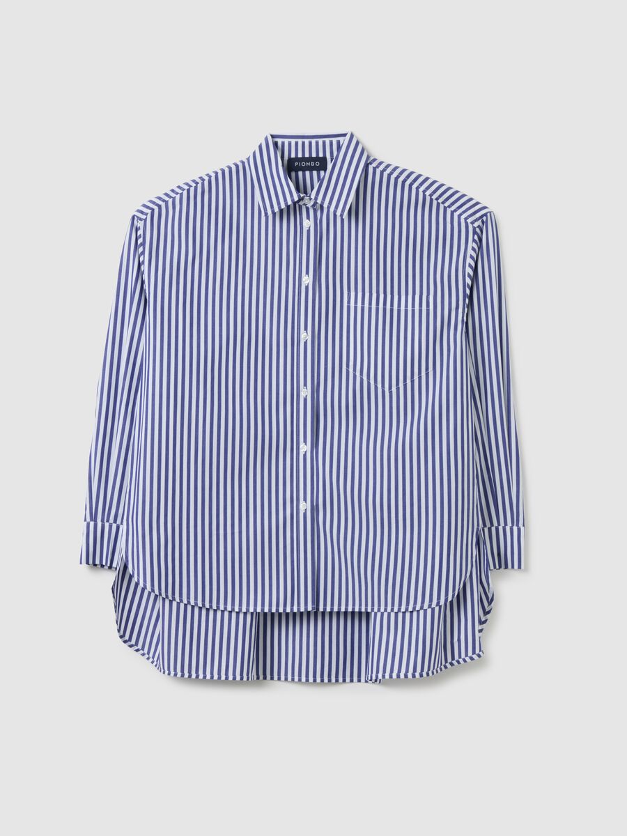 Camicia in puro cotone multicolor oversize_4