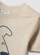 Beige pure cotton toddler t-shirt regular fit with dog print_2