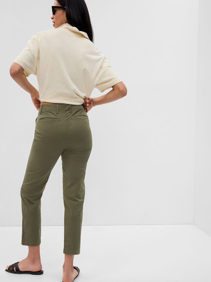 Pantaloni chino slim fit vita media_1