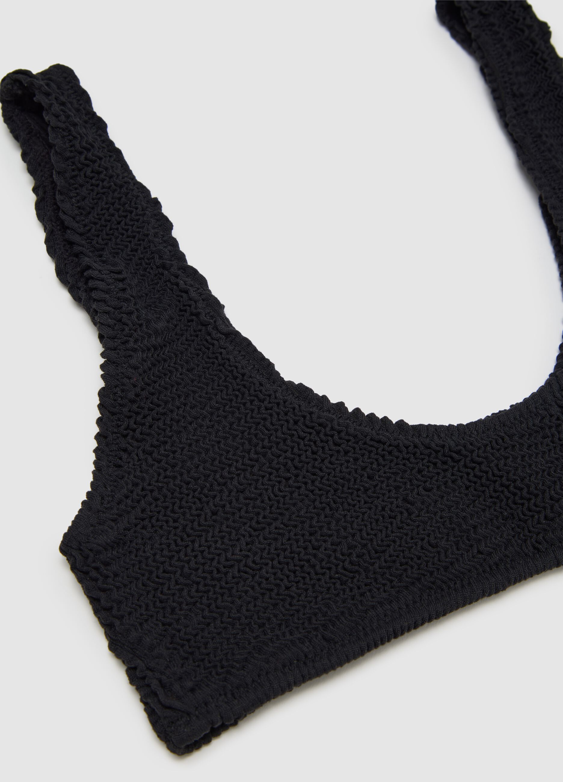 Women's stretch fabric black bikini