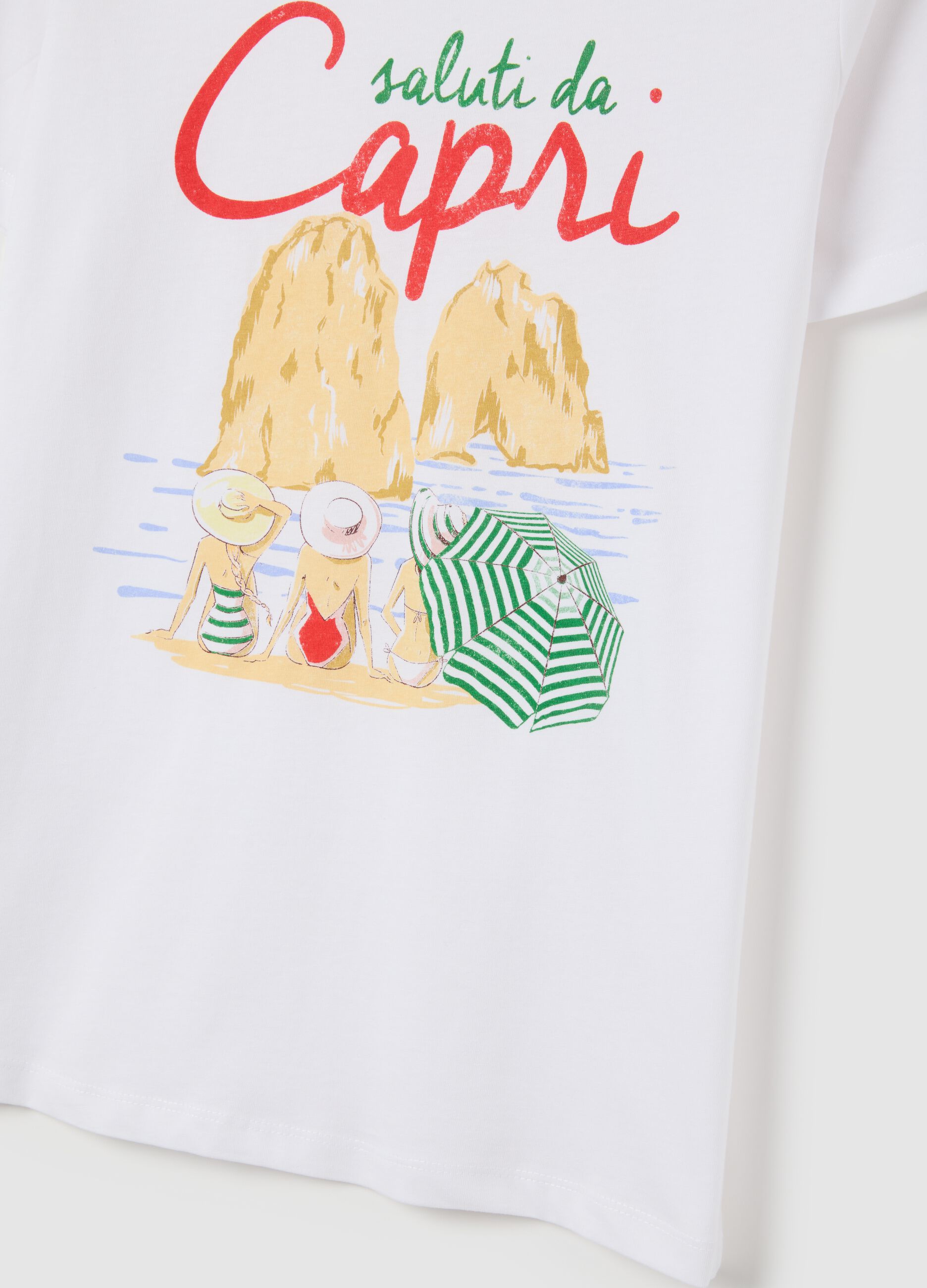 White regular fit pure cotton T-shirt