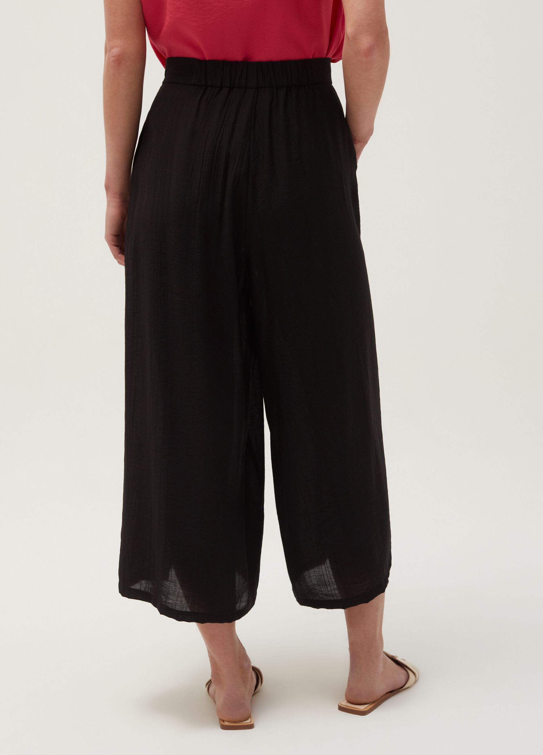 Pantaloni crop wide leg_1