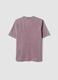 Purple pure cotton T-shirt with floral print, relaxed fit_1