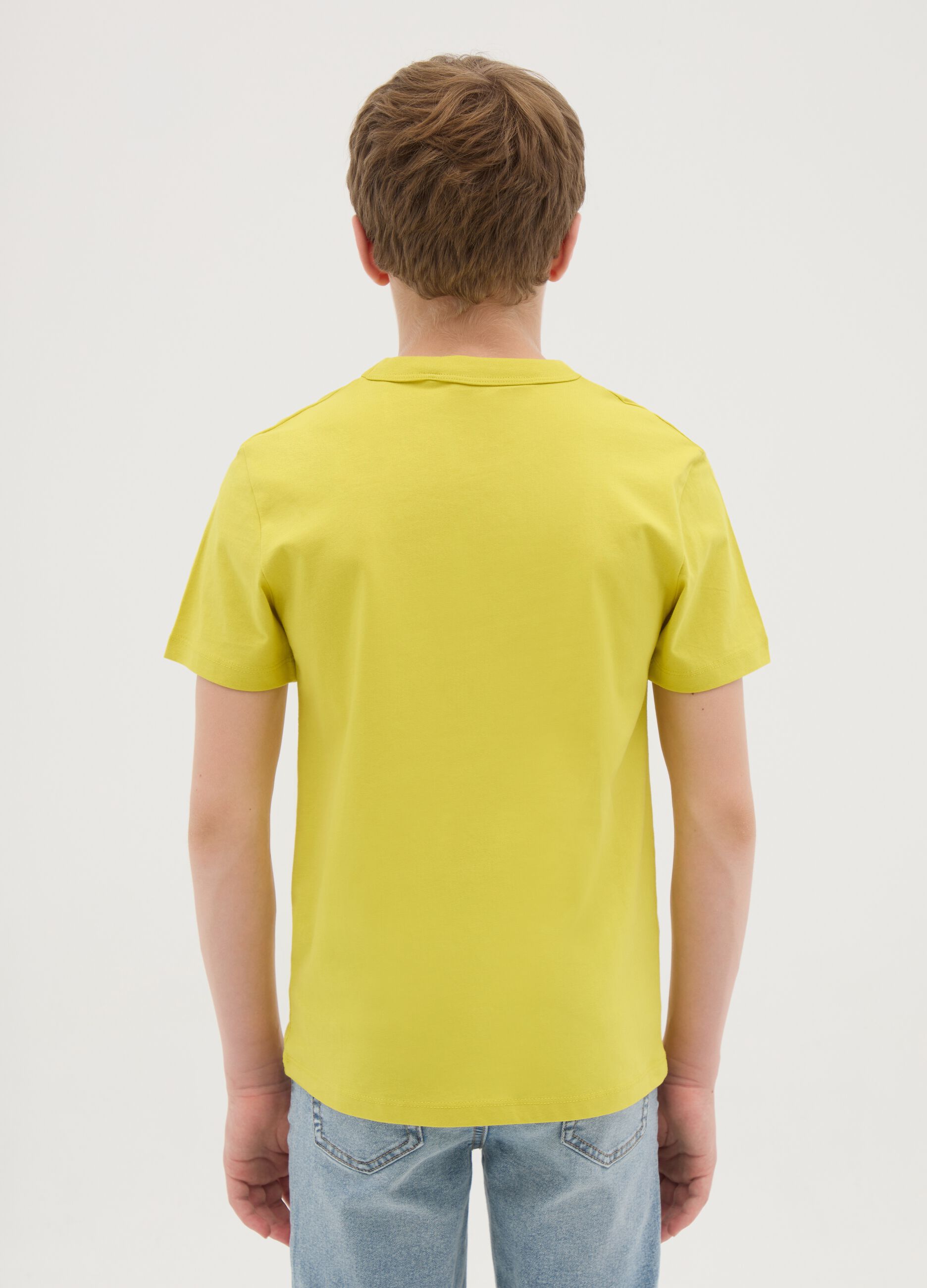 Essential yellow T-shirt in organic cotton