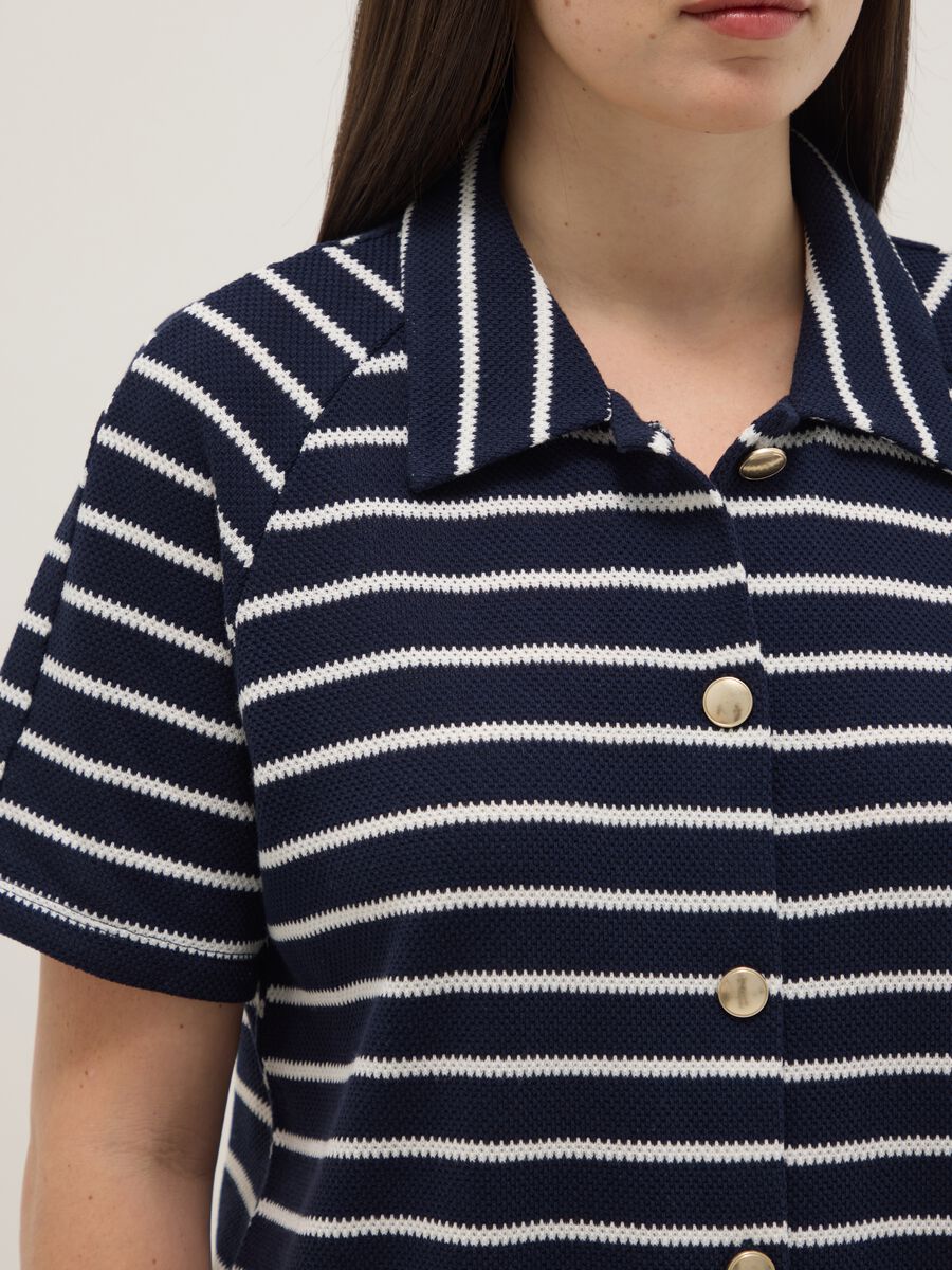 Polo in misto cotone a righe multicolor regular fit_3