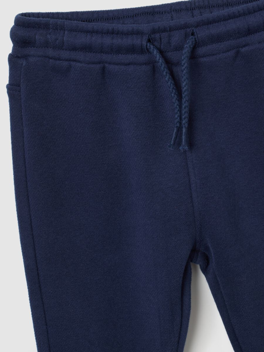Grey and blue cotton blend kids jogging set featuring Cars_2