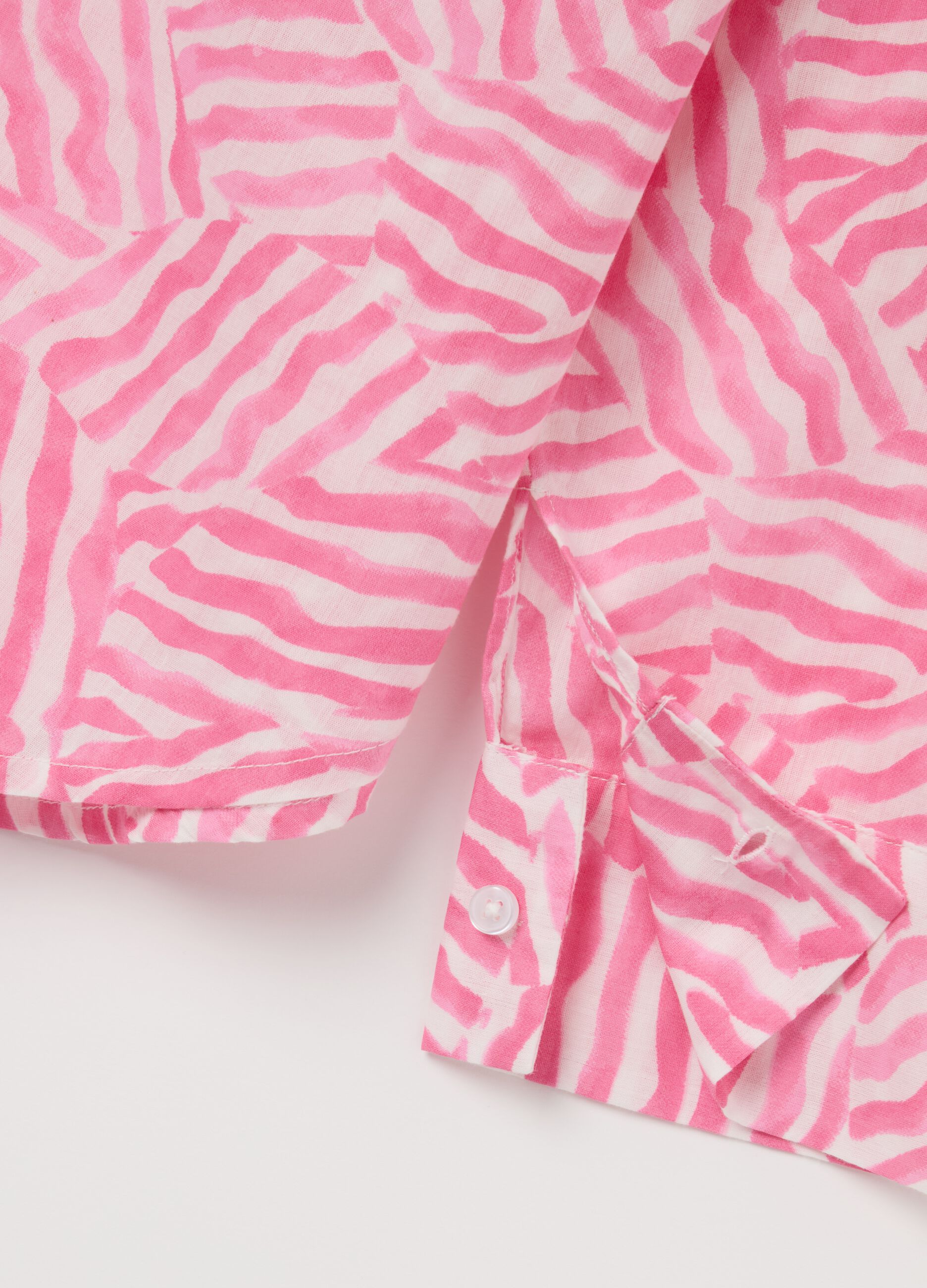 Camicia in cotone con stampa fantasia