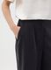 Black viscose wide leg culotte trousers_3