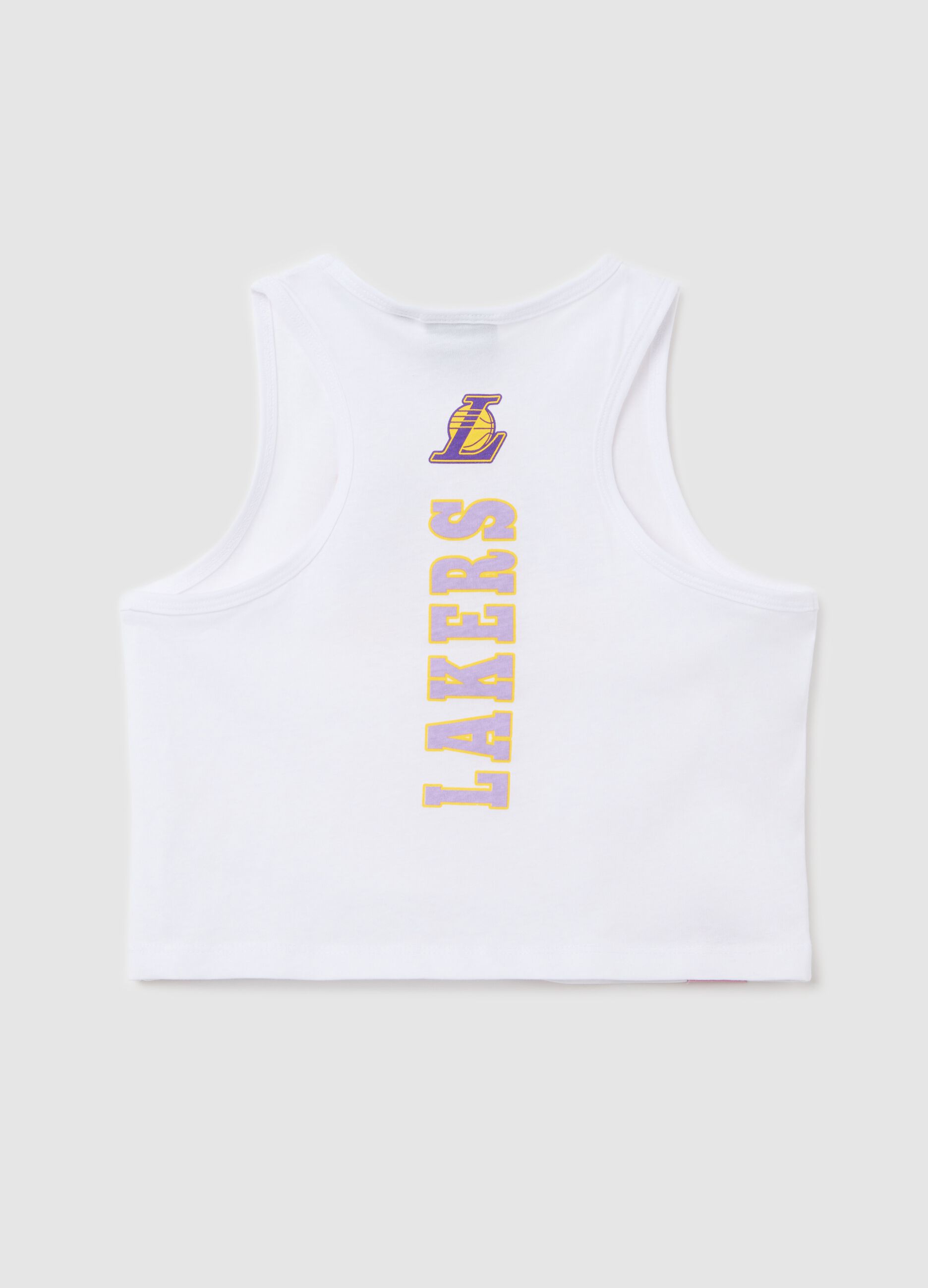 White NBA Los Angeles Lakers tank top in cotton