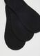 Black Invisible Socks Tripack in Regular Fit Cotton Blend_1