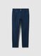 Pantaloni in cotone elasticizzato blu slim fit_4