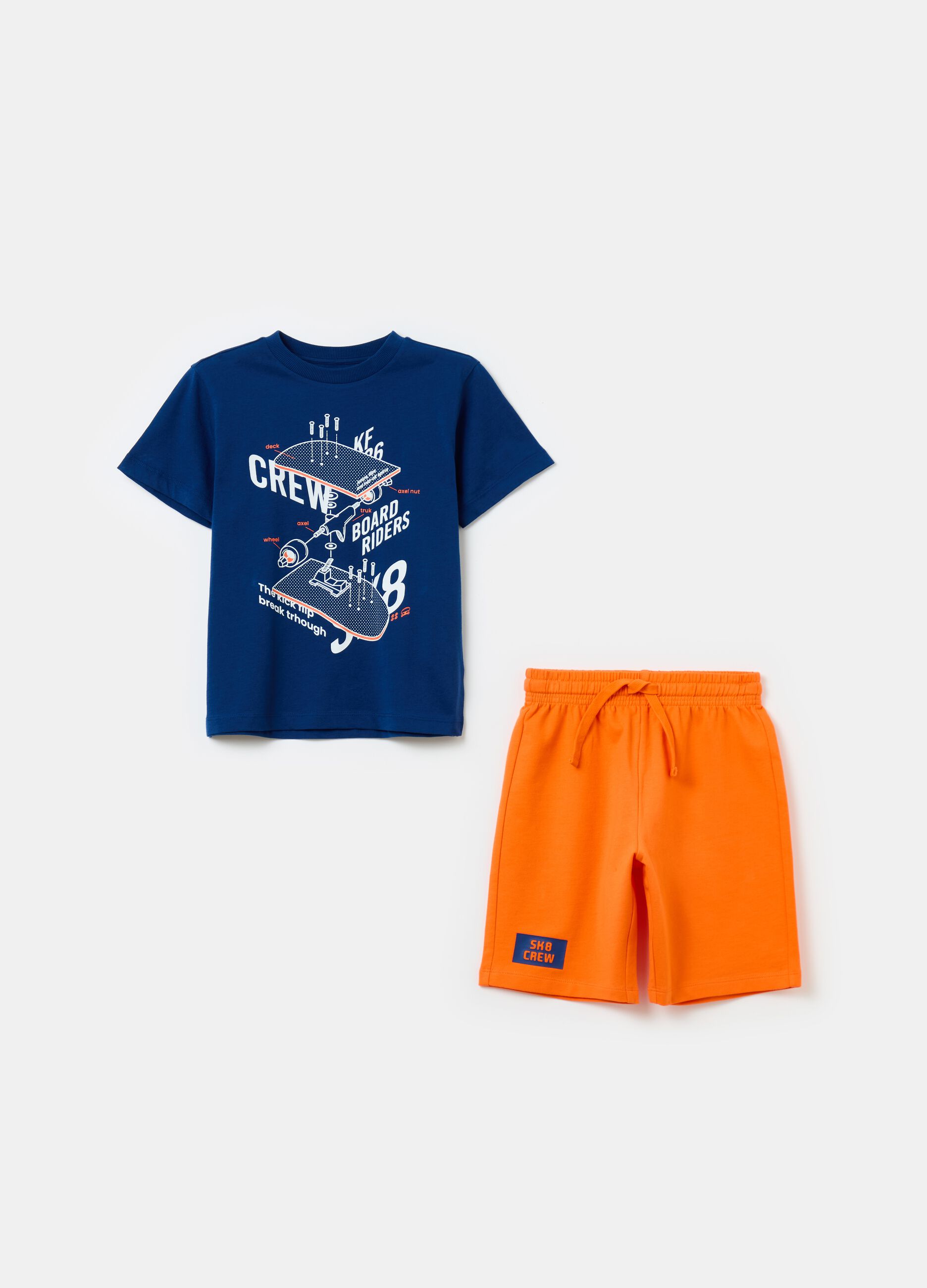 Cotton jogging set with print
