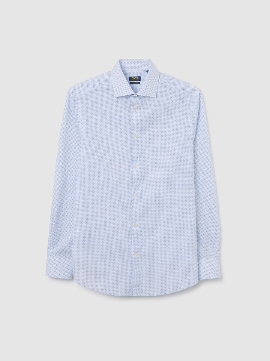 Regular fit multicolour stretch cotton shirt_0