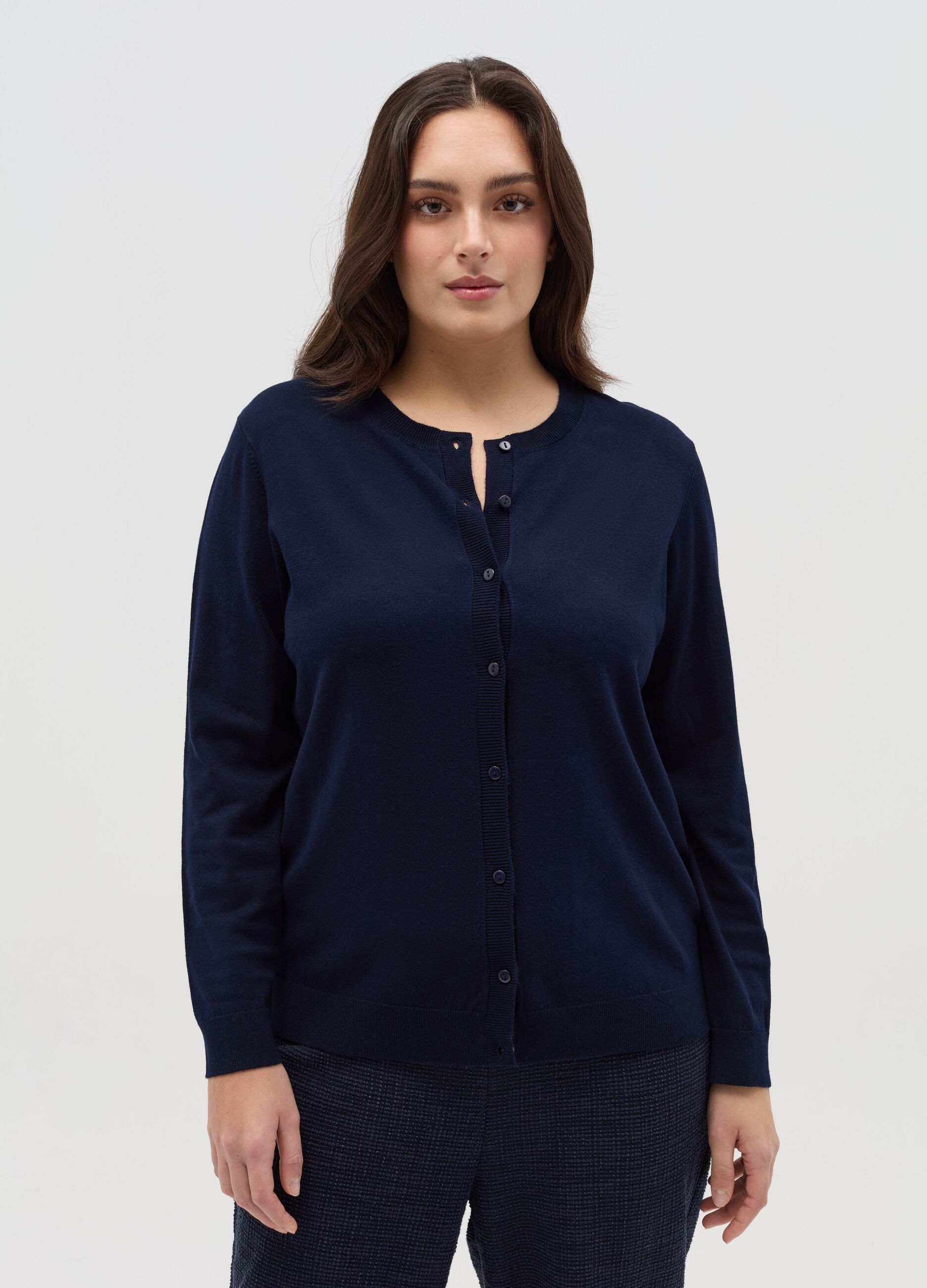 Cardigan girocollo Curvy