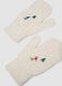 Beige stretch wool-blend gloves with ski embroidery_1