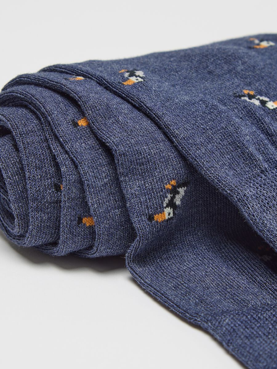 Long stretch viscose socks with design_2
