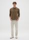 Polo in puro cotone marrone regular fit_0