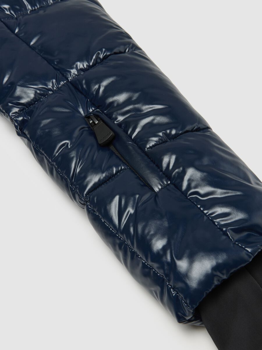 Blue padded water-repellent regular fit jacket_2
