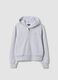 Girls&rsquo; grey hoodie in 100% organic cotton with star detail_4
