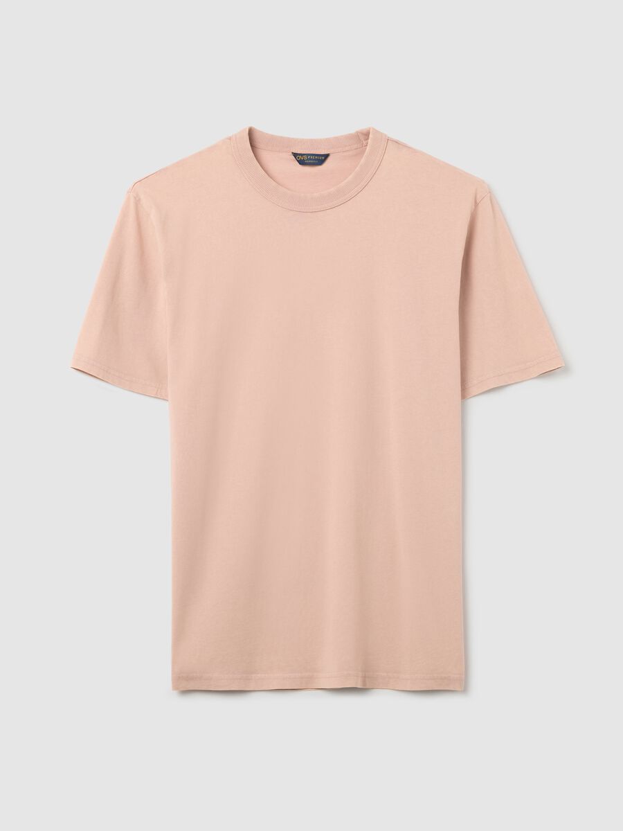 Pink short-sleeve cotton T-shirt_4