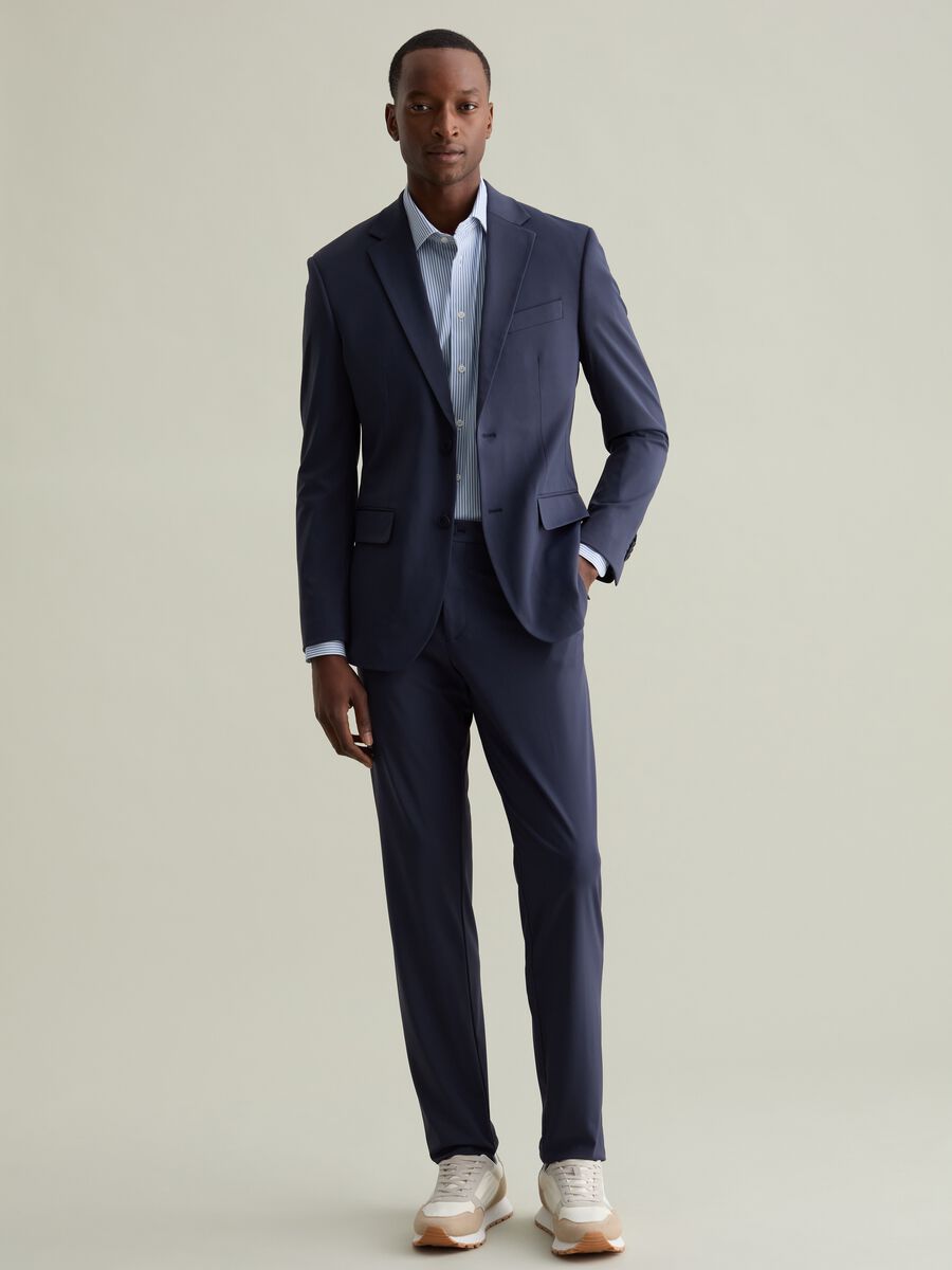 Blazer in tessuto tecnico_1