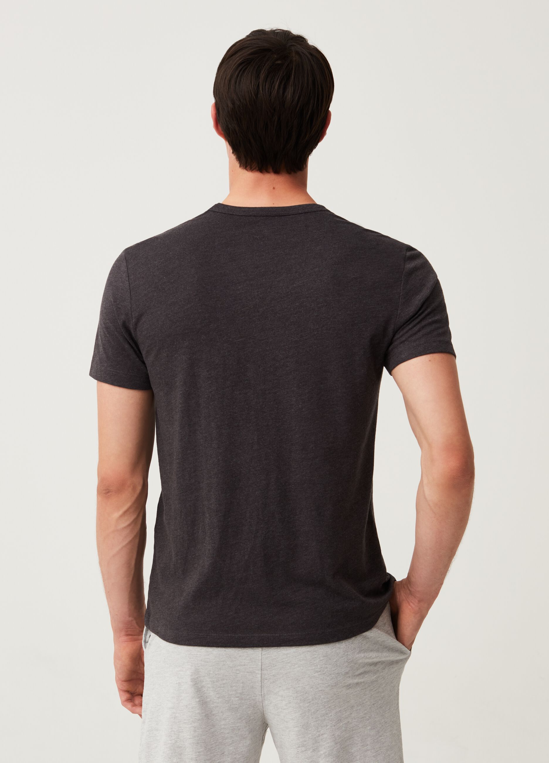 Bipack t-shirt intima in jersey con scollo a V