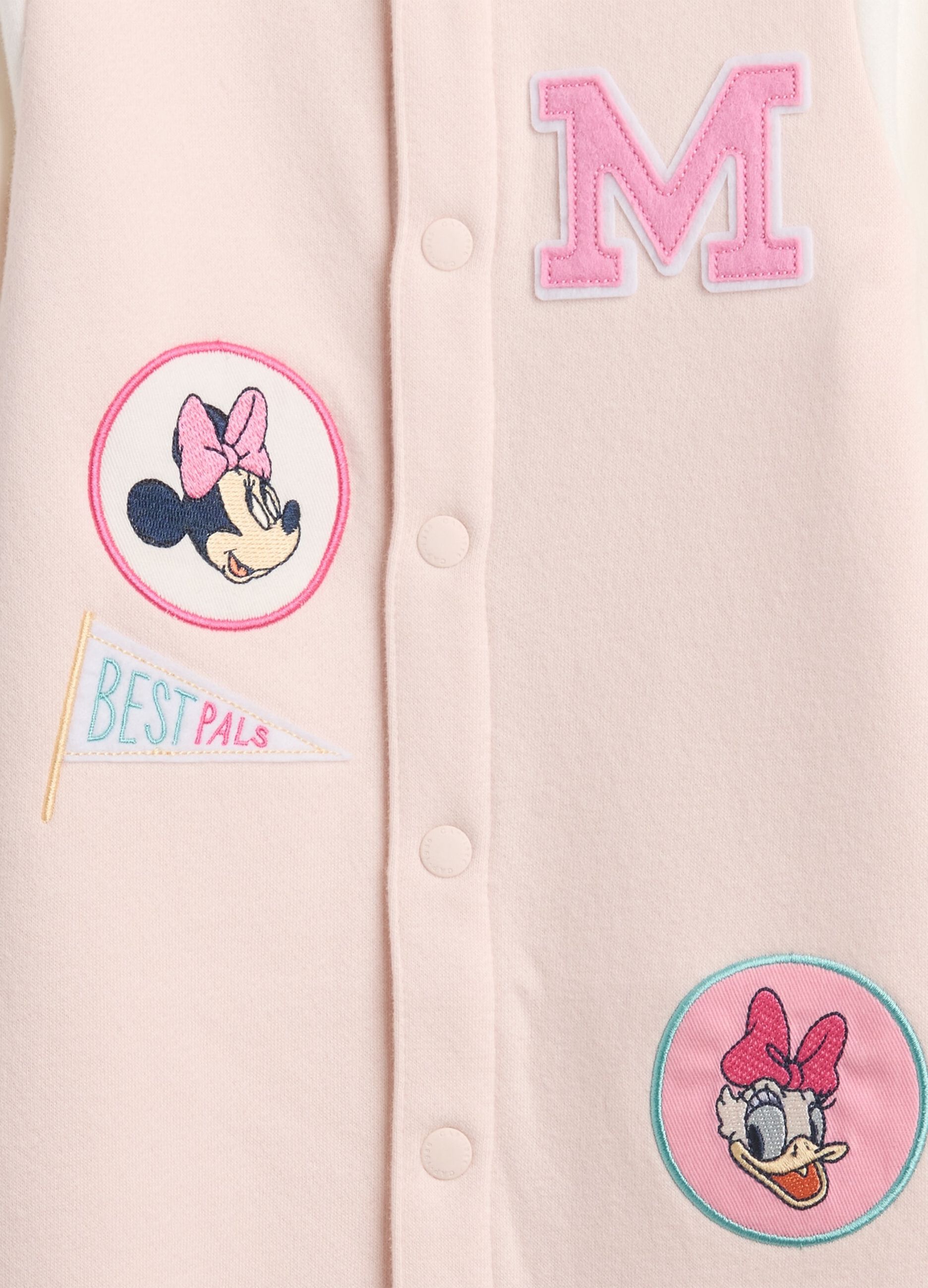 Unisex pink overalls with Disney embroidery