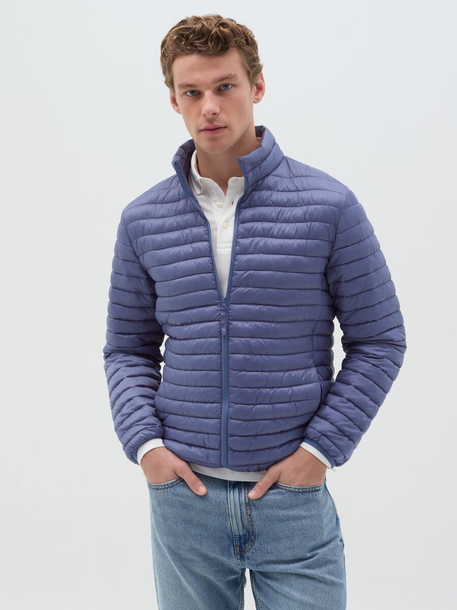 Full-zip ultralight quilted down jacket_0