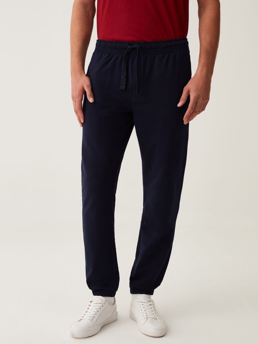 Joggers straight fit in French Terry_1