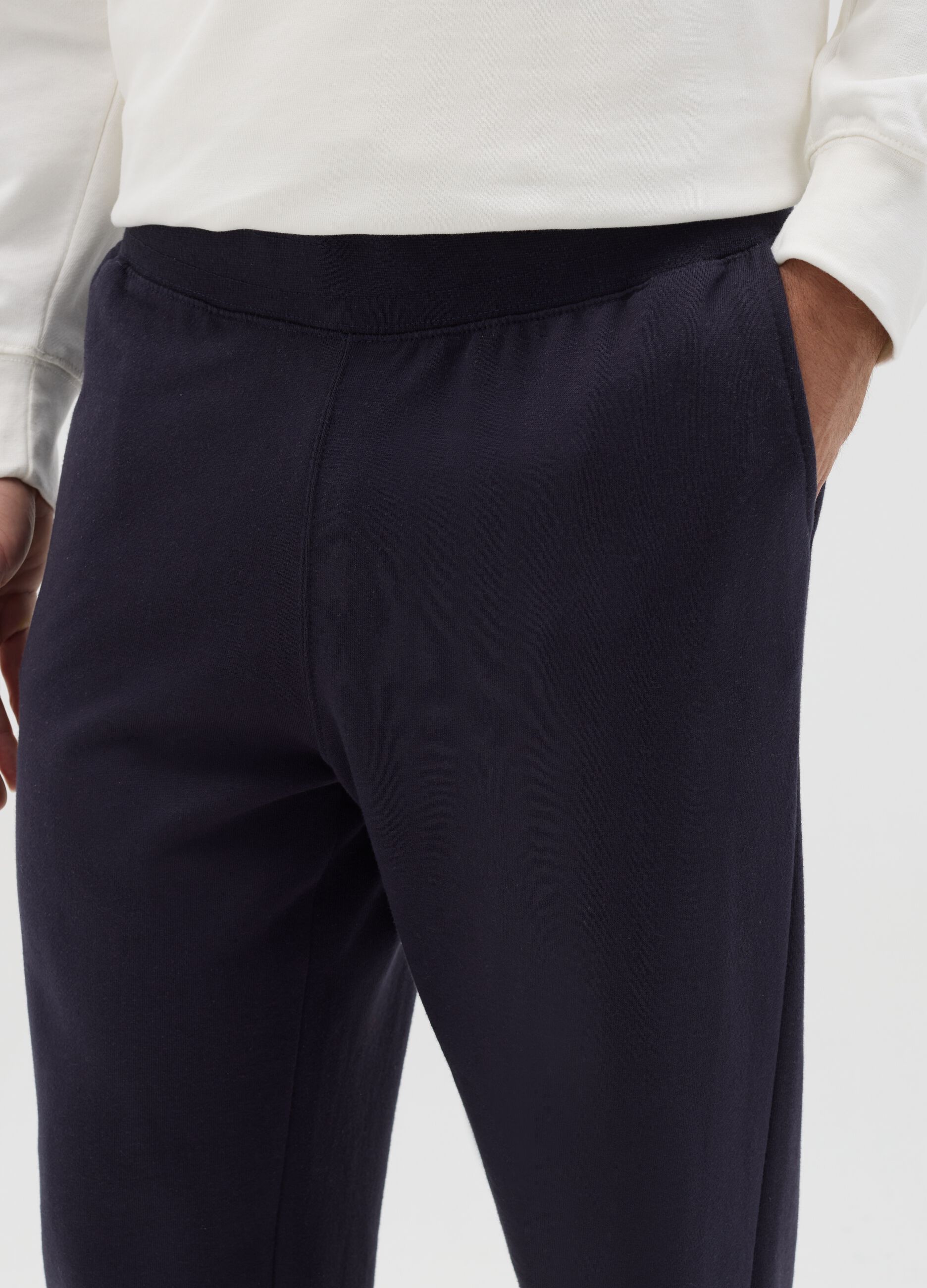 Joggers in cotton with drawstring