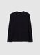 Boys' long sleeve black cotton t-shirt_4