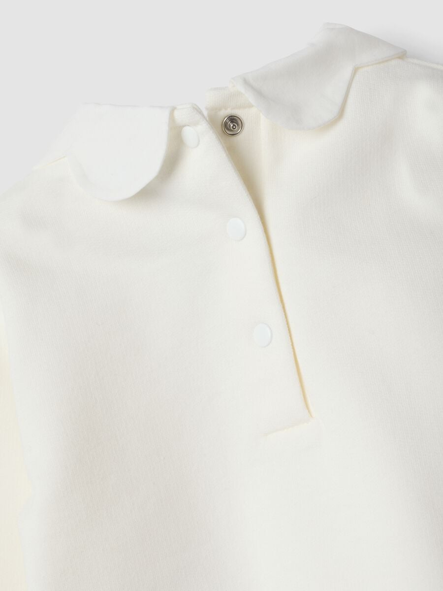 White and beige pure organic cotton set with squirrel embroidery_3