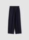 Navy stretch viscose formal trousers, regular fit_2