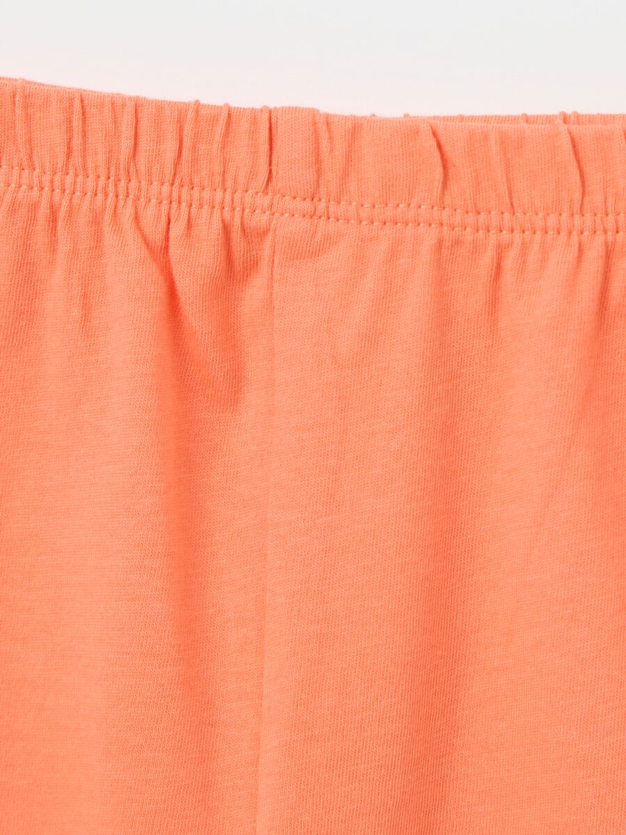 White and orange pyjamas with jungle print in organic cotton_3