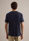 Blue linen-cotton blend regular fit t-shirt_2