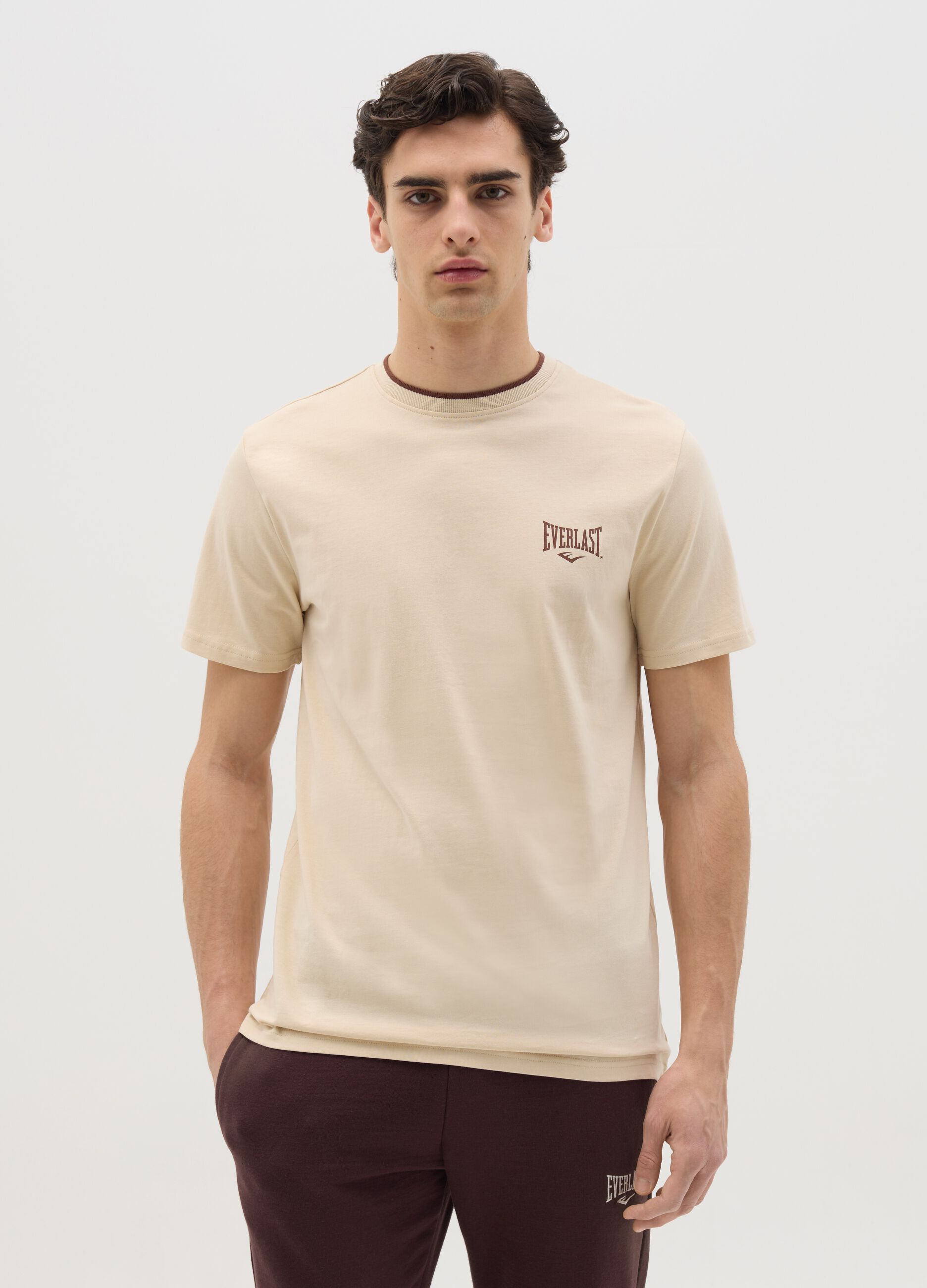 Cotton T-shirt with logo print