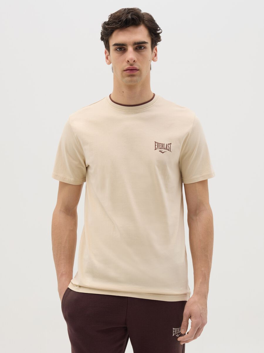 Cotton T-shirt with logo print_0