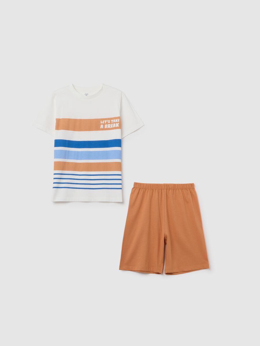 Boy's summer pyjama set in pure cotton multicolour regular fit_0