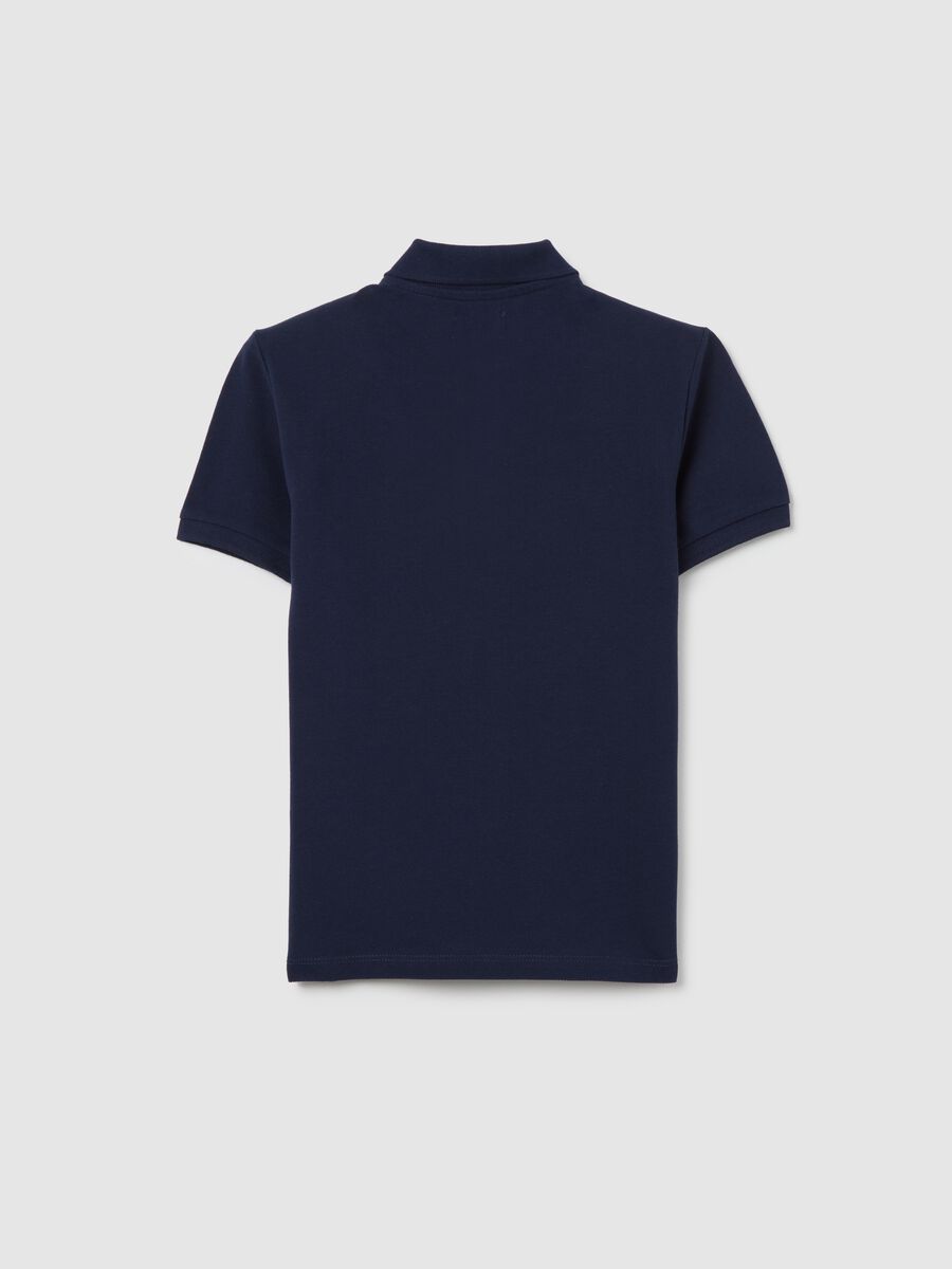 Blue Cotton Polo for Kids_4